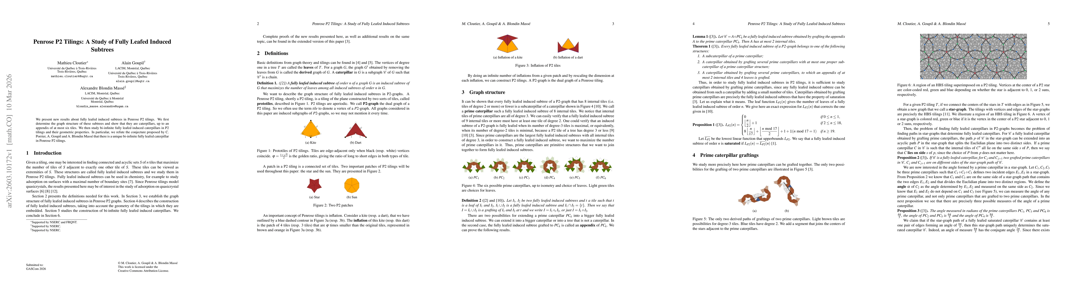 Thumbnail for Penrose P2 Tilings: A Study of Fully Leafed Induced Subtrees