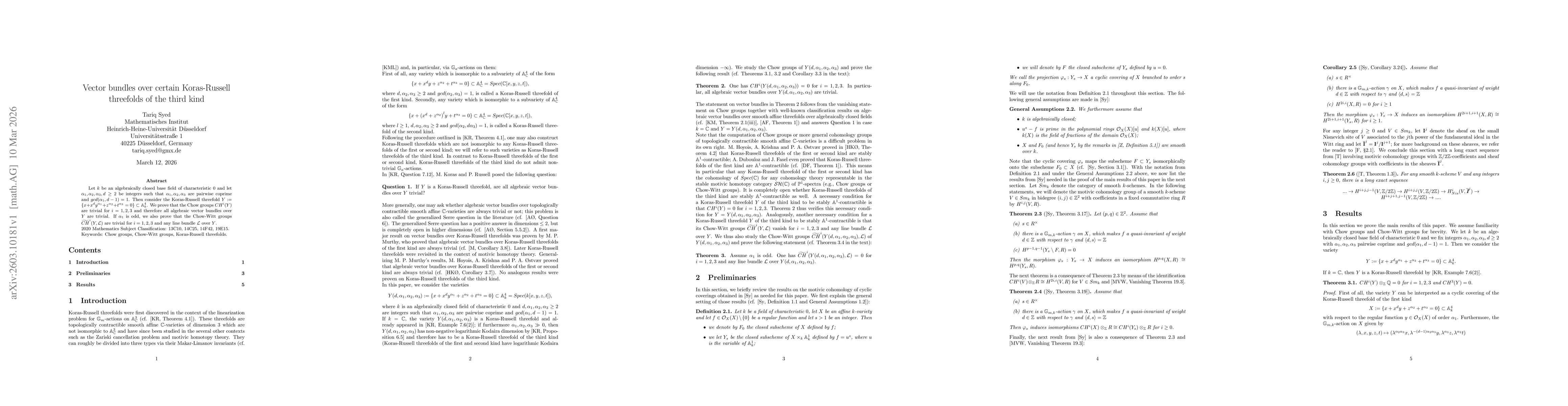 Thumbnail for Vector bundles over certain Koras-Russell threefolds of the third kind