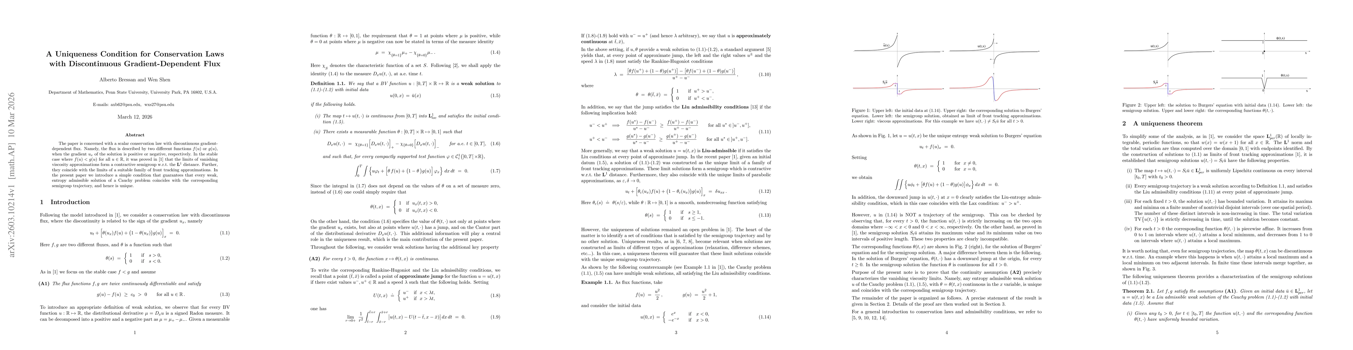 Thumbnail for A Uniqueness Condition for Conservation Laws with Discontinuous Gradient-Dependent Flux