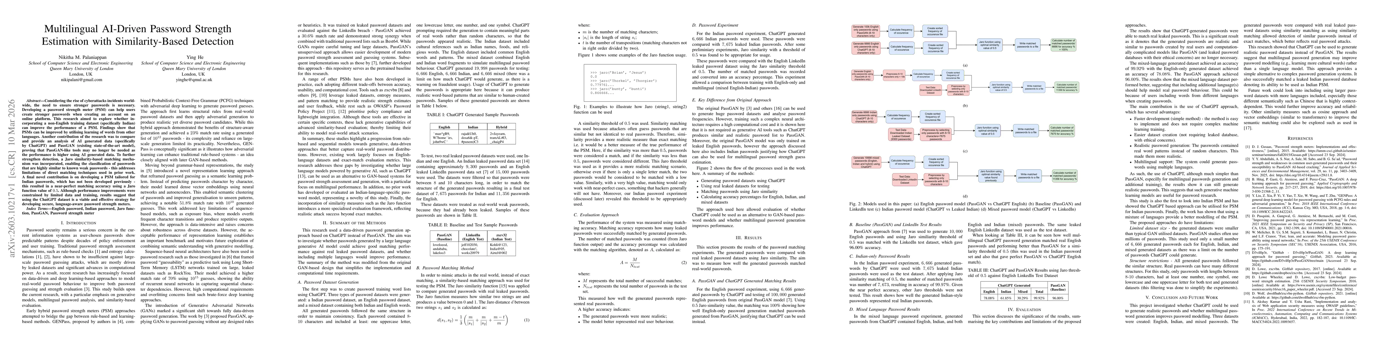 Thumbnail for Multilingual AI-Driven Password Strength Estimation with Similarity-Based Detection