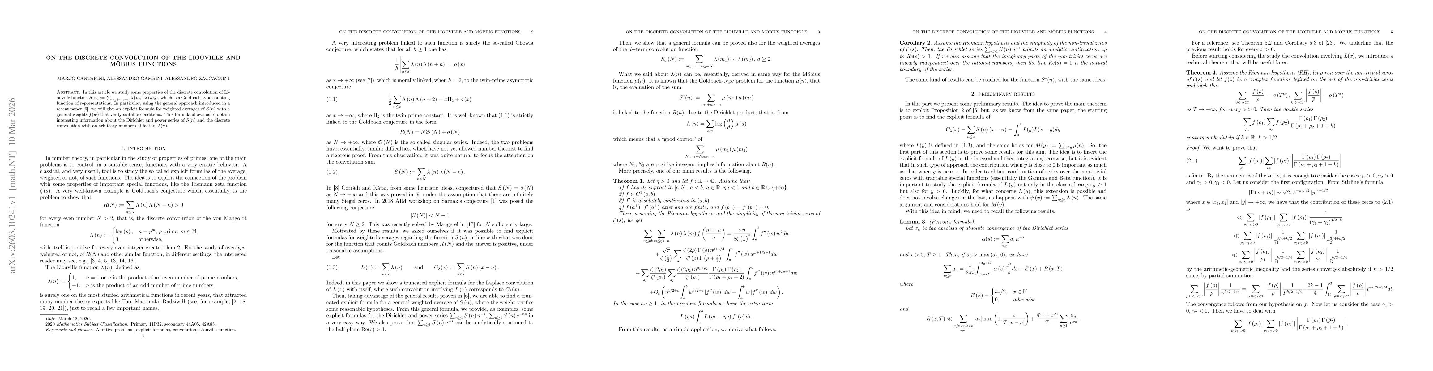 Thumbnail for On the discrete convolution of the Liouville and Möbius functions