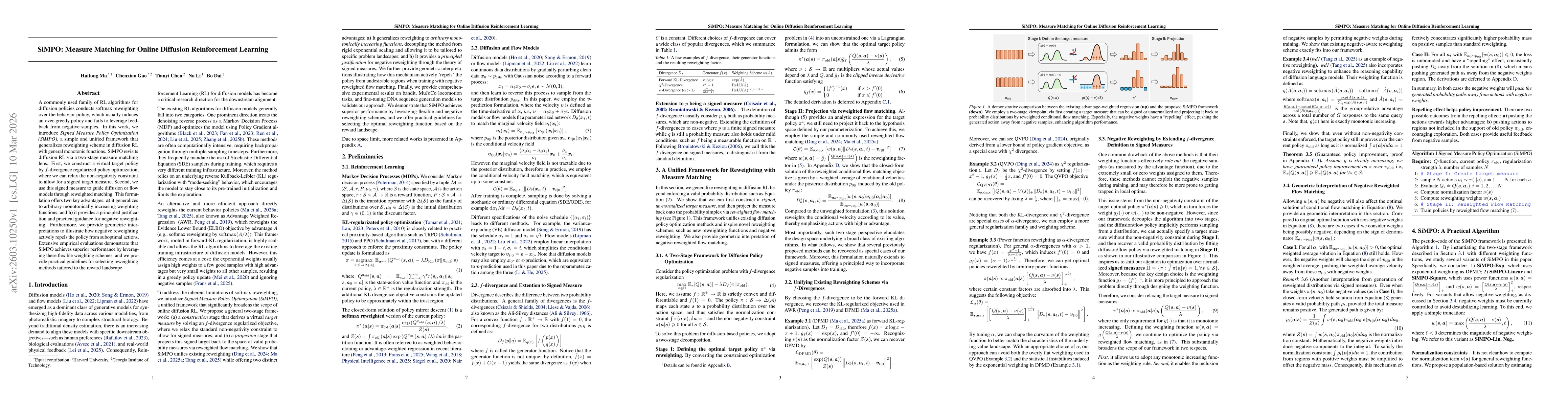 Thumbnail for SiMPO: Measure Matching for Online Diffusion Reinforcement Learning