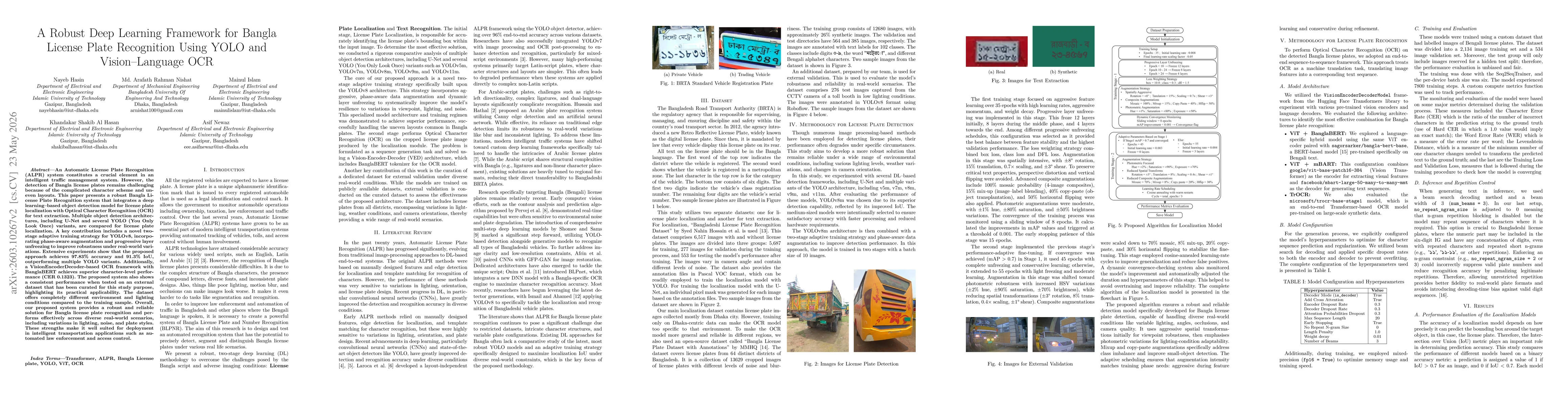 Thumbnail for A Robust Deep Learning Framework for Bangla License Plate Recognition Using YOLO and Vision-Language OCR