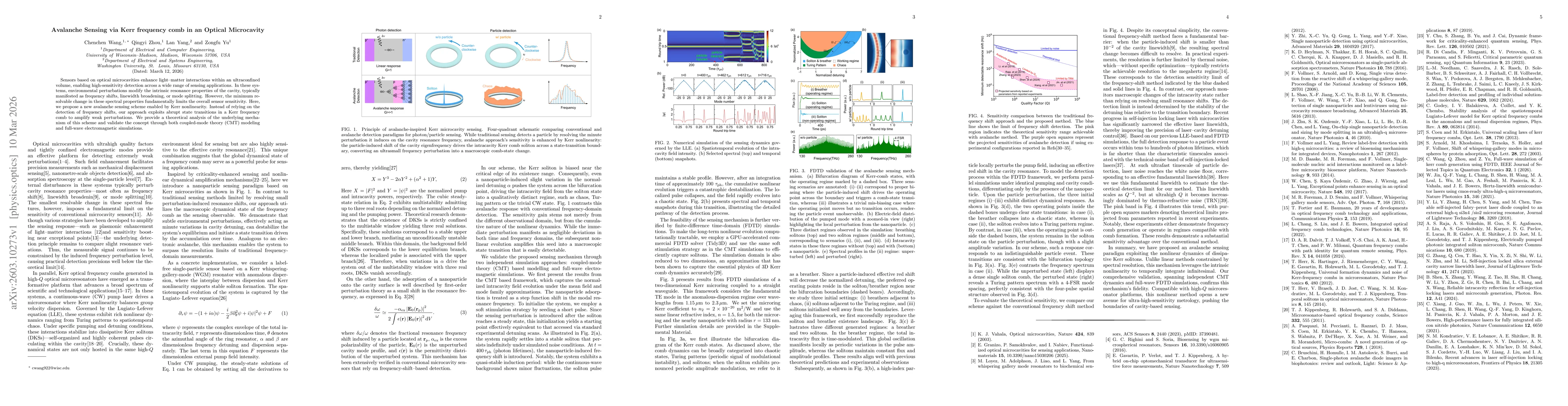 Thumbnail for Avalanche Sensing via Kerr frequency comb in an Optical Microcavity