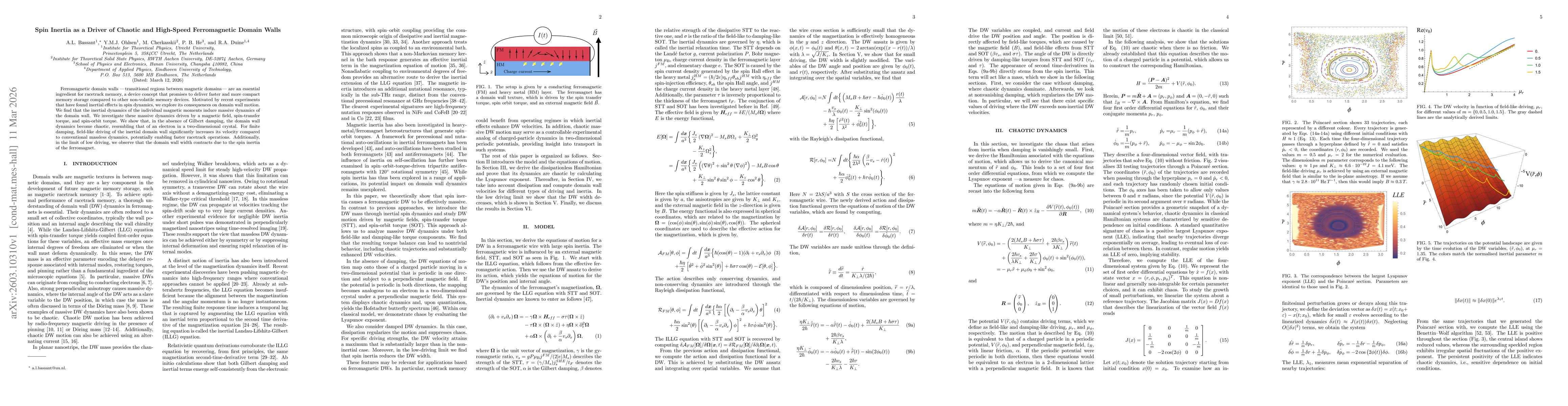 Thumbnail for Spin Inertia as a Driver of Chaotic and High-Speed Ferromagnetic Domain Walls