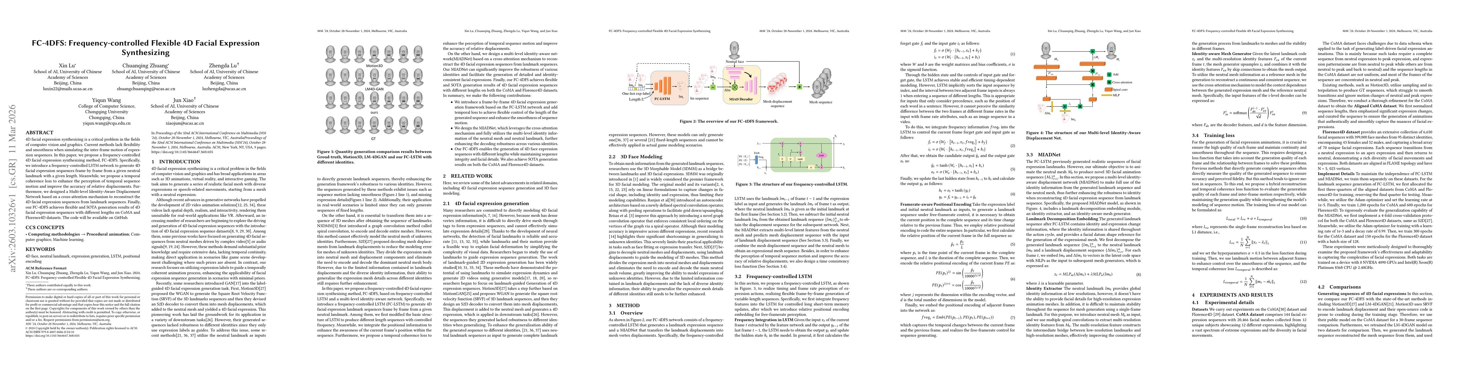 Thumbnail for FC-4DFS: Frequency-controlled Flexible 4D Facial Expression Synthesizing