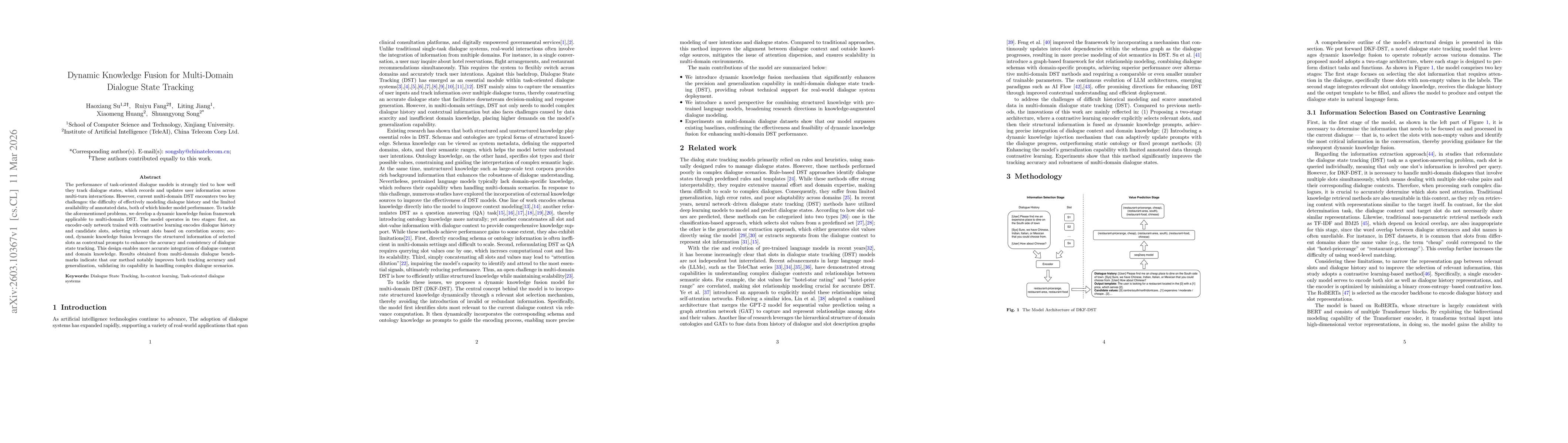 Thumbnail for Dynamic Knowledge Fusion for Multi-Domain Dialogue State Tracking