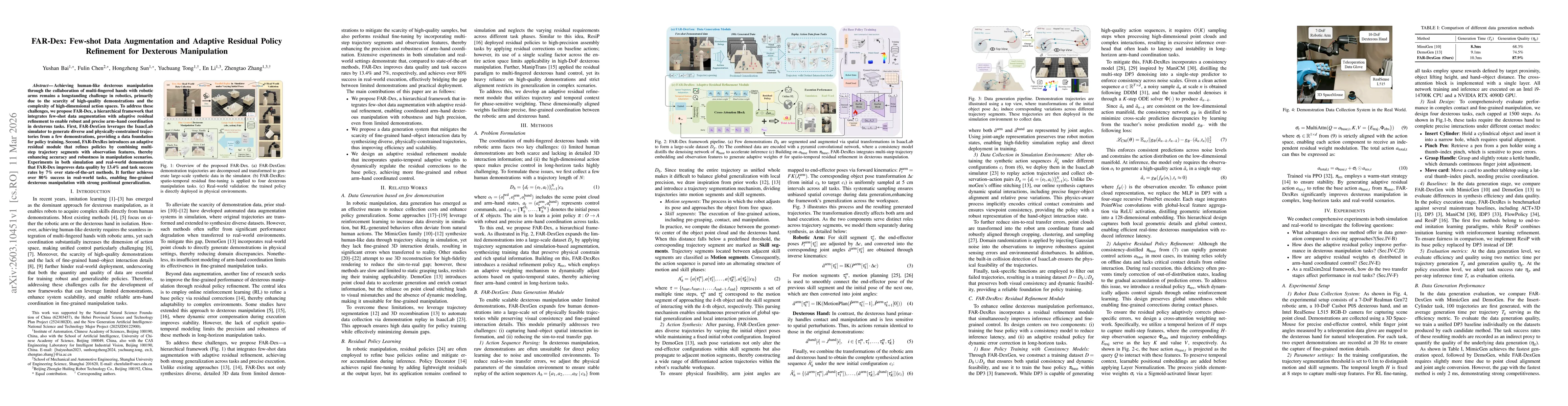 Thumbnail for FAR-Dex: Few-shot Data Augmentation and Adaptive Residual Policy Refinement for Dexterous Manipulation
