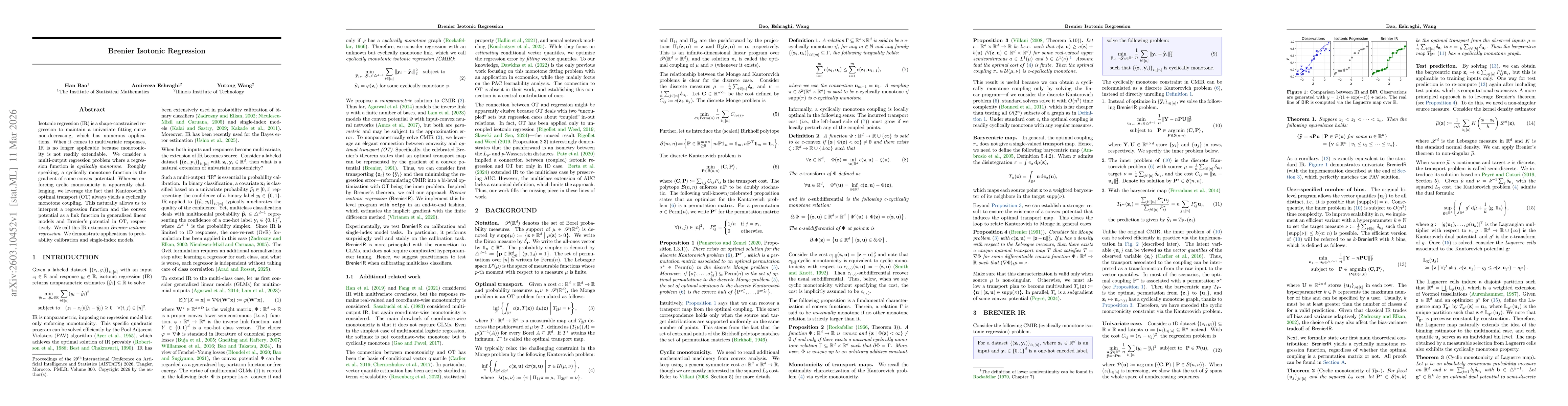 Thumbnail for Brenier Isotonic Regression