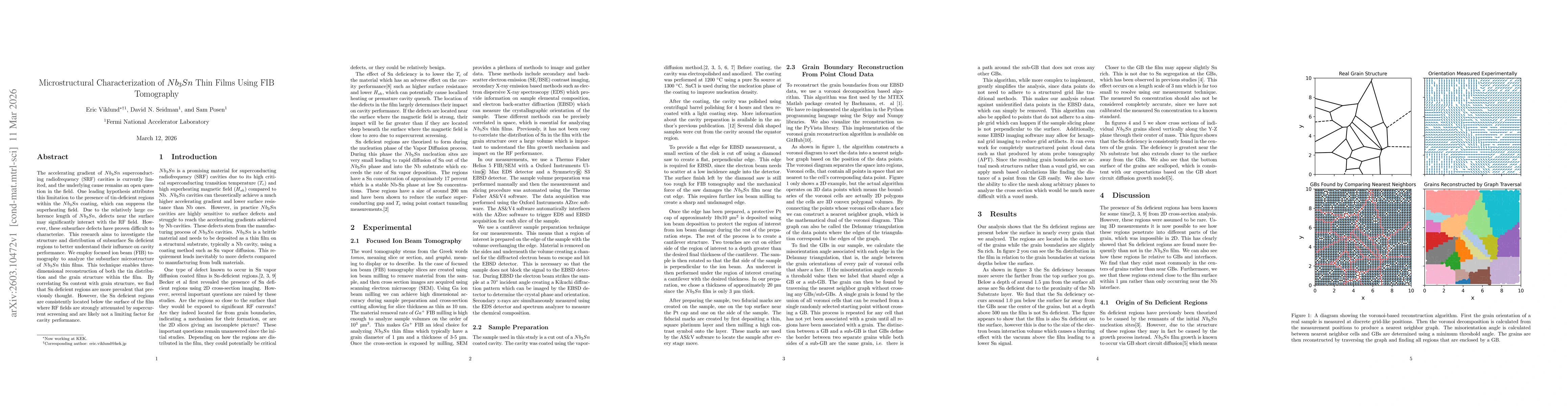 Thumbnail for Microstructural Characterization of Nb3Sn Thin Films Using FIB Tomography