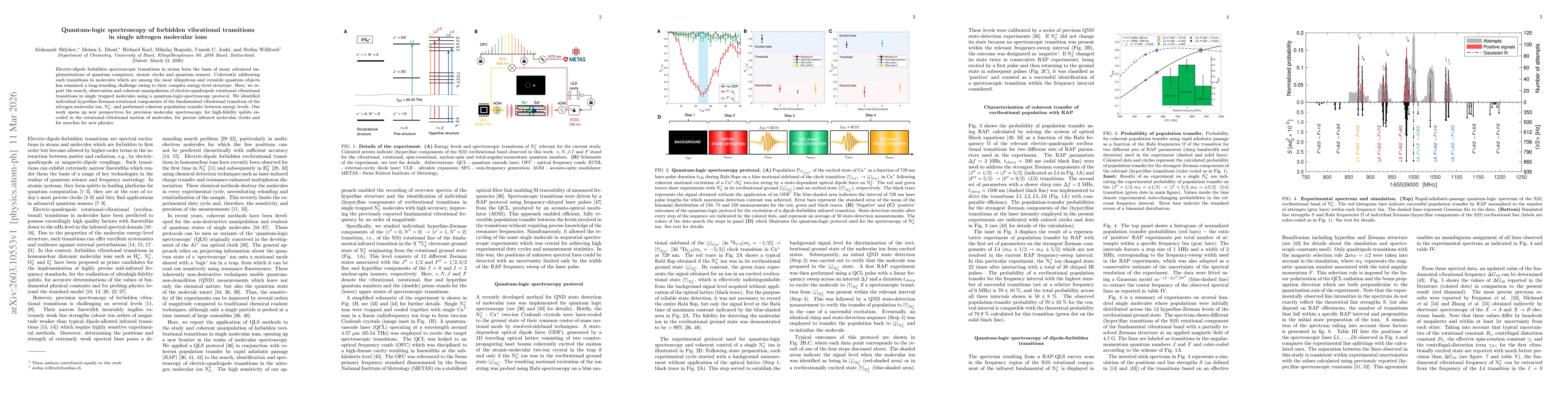 Thumbnail for Quantum-logic spectroscopy of forbidden vibrational transitions in single nitrogen molecular ions