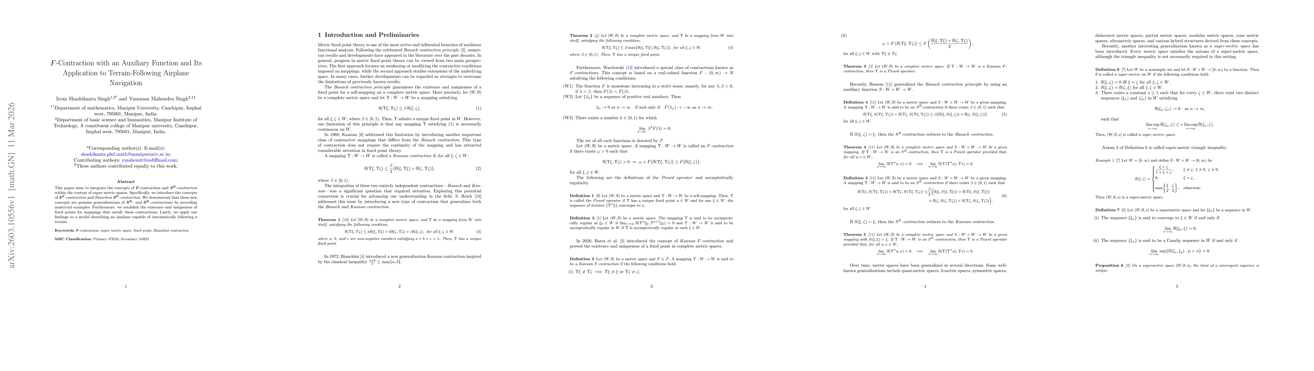 Thumbnail for $F$-Contraction with an Auxiliary Function and Its Application to Terrain-Following Airplane Navigation