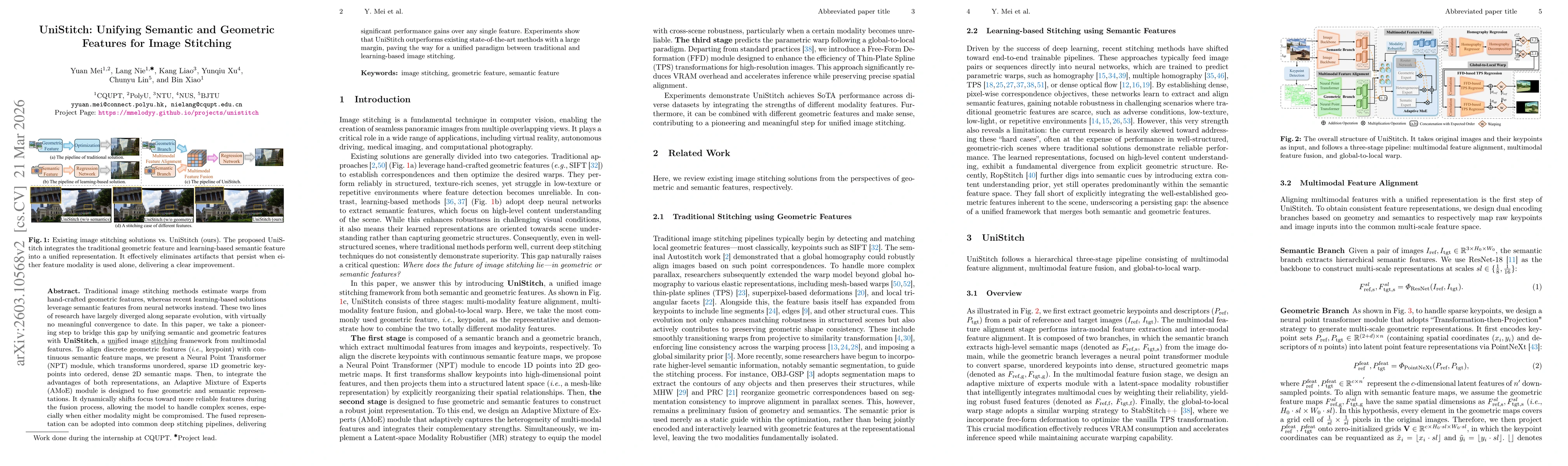 Thumbnail for UniStitch: Unifying Semantic and Geometric Features for Image Stitching