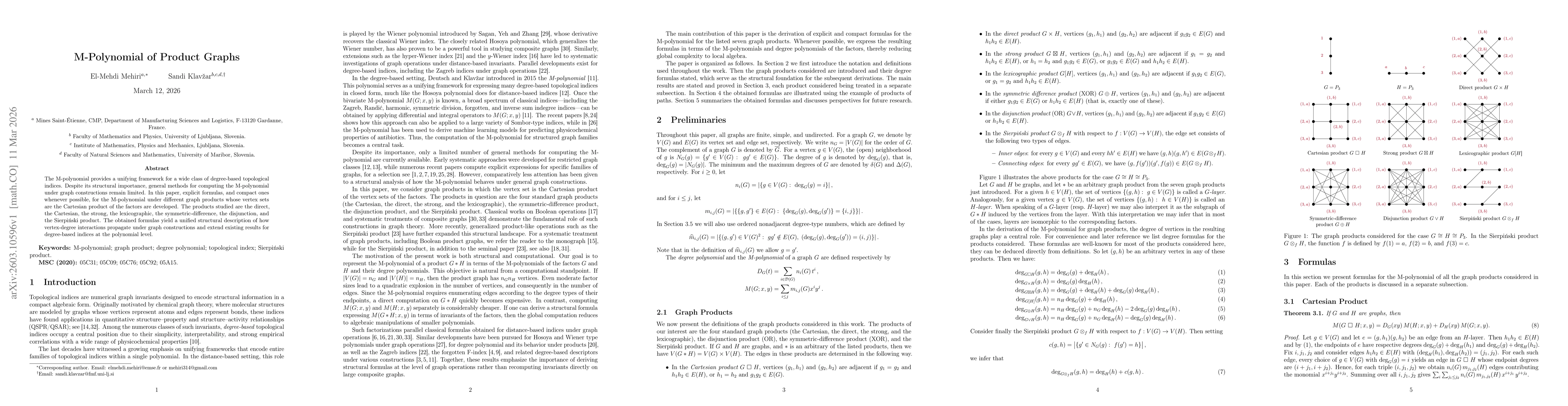 Thumbnail for M-Polynomial of Product Graphs