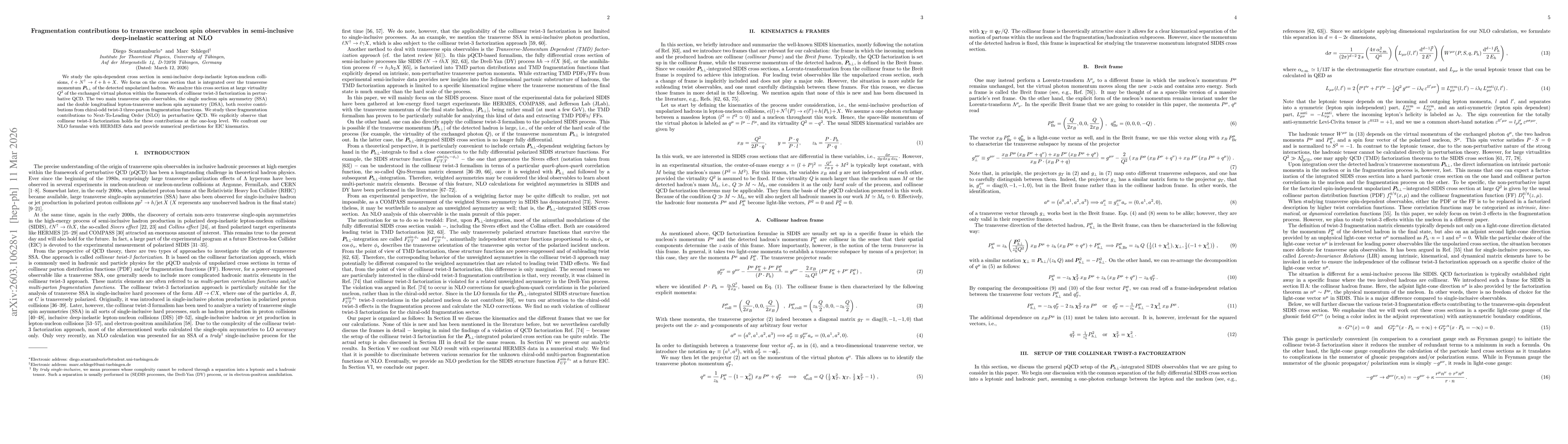 Thumbnail for Fragmentation contributions to transverse nucleon spin observables in semi-inclusive deep-inelastic scattering at NLO