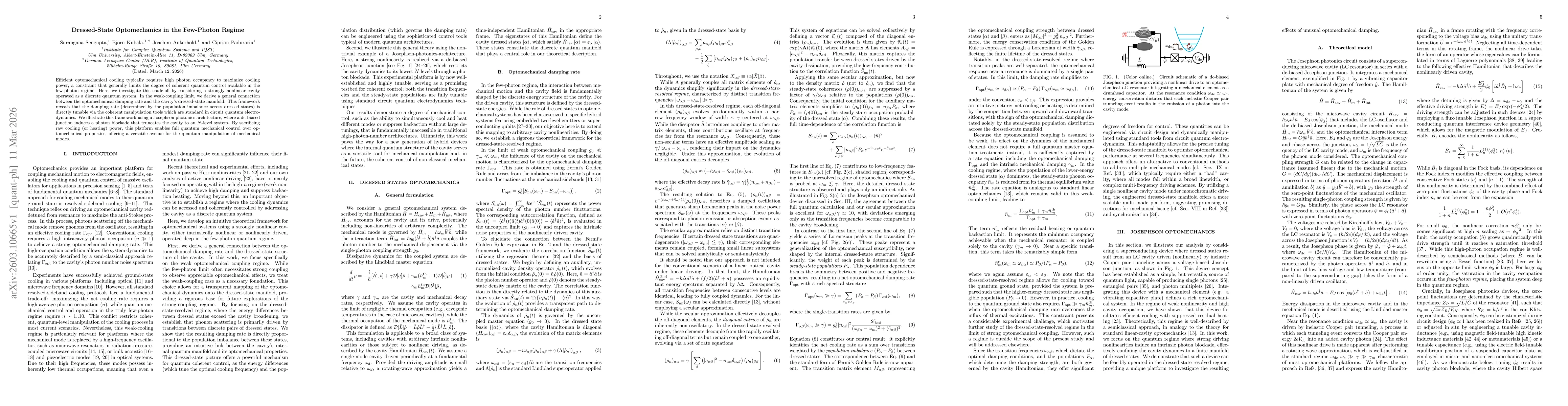 Thumbnail for Dressed-State Optomechanics in the Few-Photon Regime