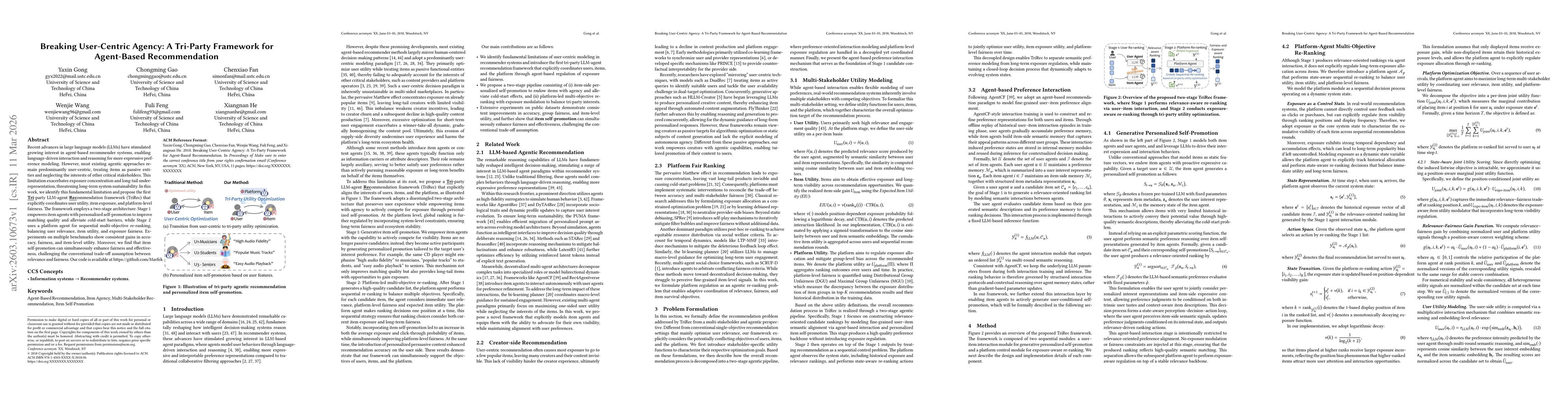 Thumbnail for Breaking User-Centric Agency: A Tri-Party Framework for Agent-Based Recommendation