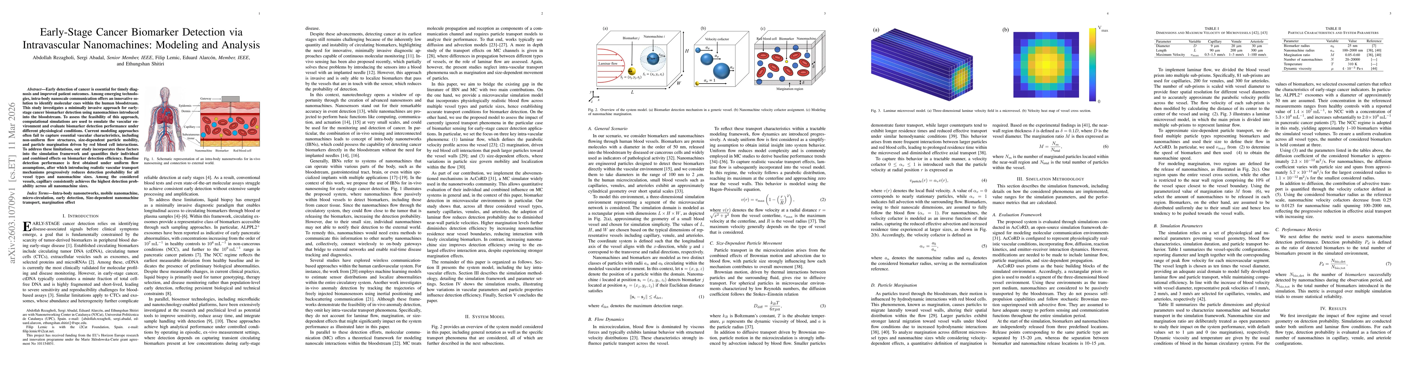 Thumbnail for Early-Stage Cancer Biomarker Detection via Intravascular Nanomachines: Modeling and Analysis