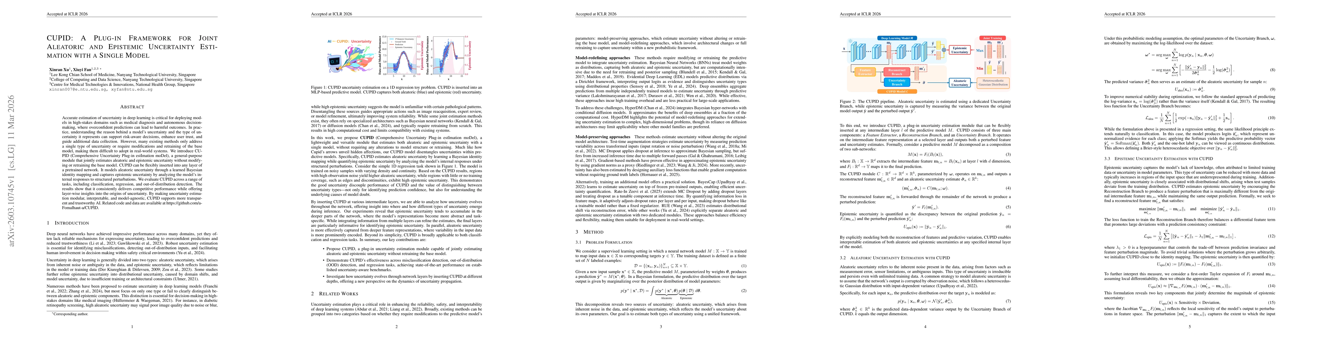 Thumbnail for CUPID: A Plug-in Framework for Joint Aleatoric and Epistemic Uncertainty Estimation with a Single Model