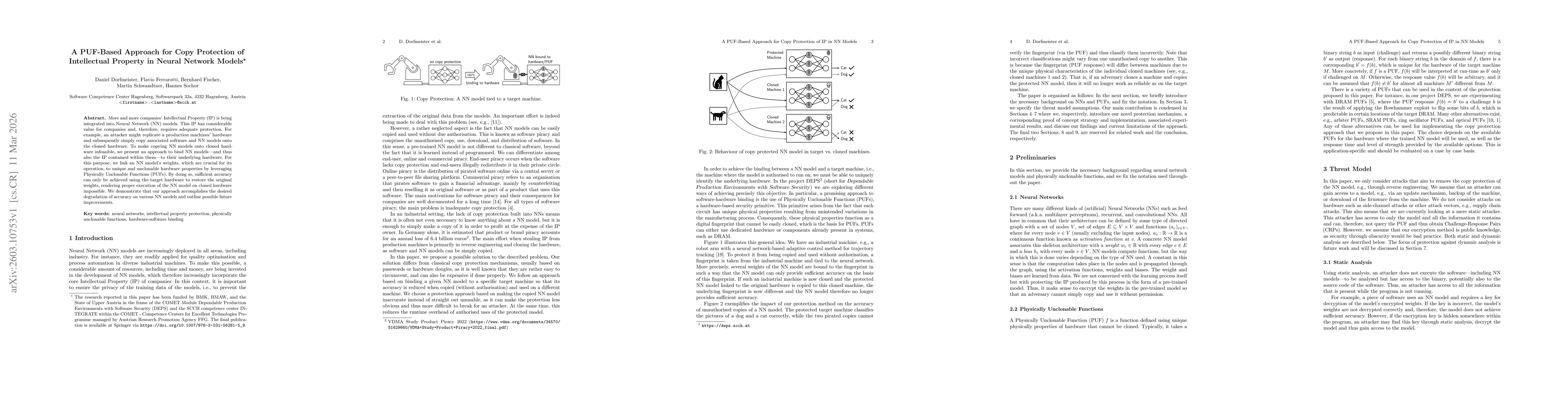 Thumbnail for A PUF-Based Approach for Copy Protection of Intellectual Property in Neural Network Models