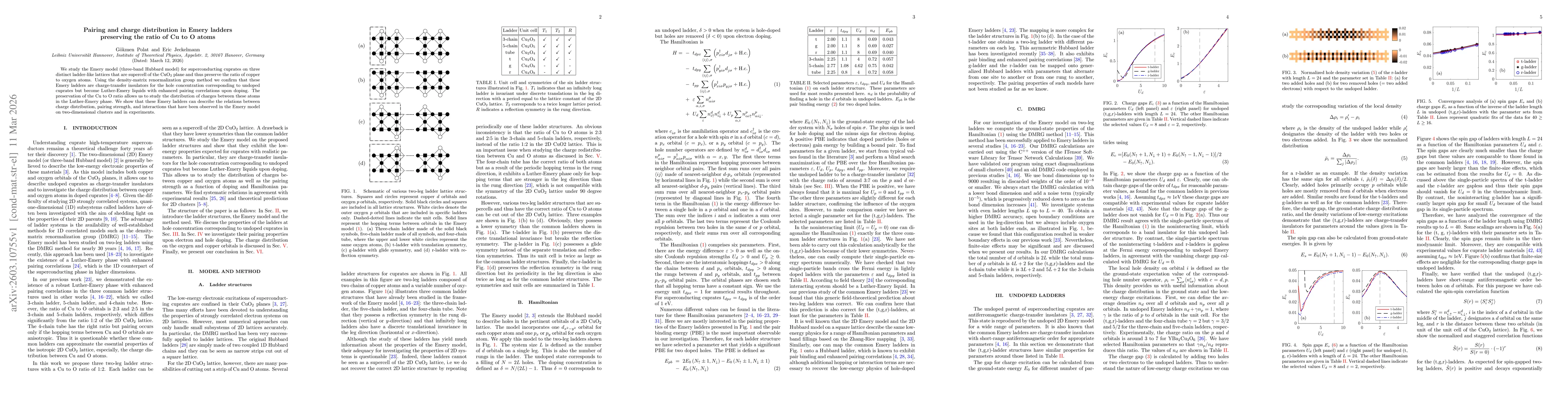 Thumbnail for Pairing and charge distribution in Emery ladders preserving the ratio of Cu to O atoms