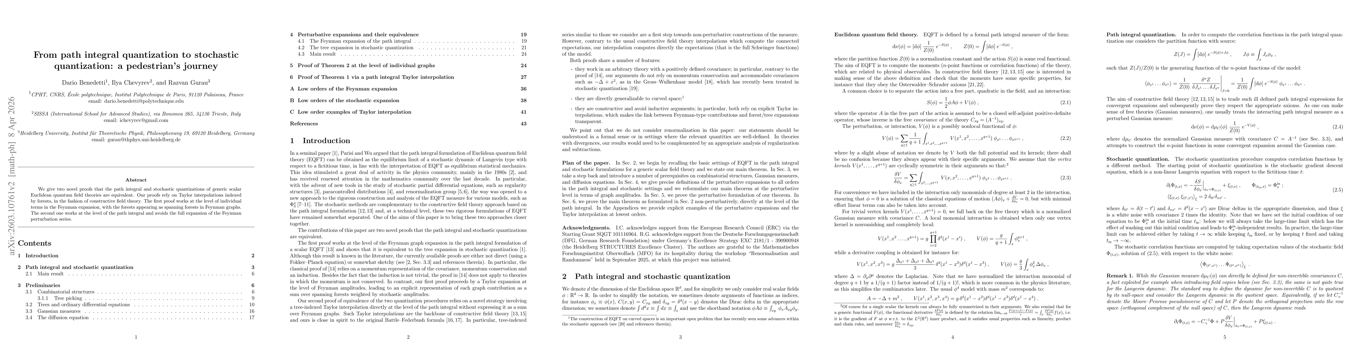 Thumbnail for From path integral quantization to stochastic quantization: a pedestrian's journey