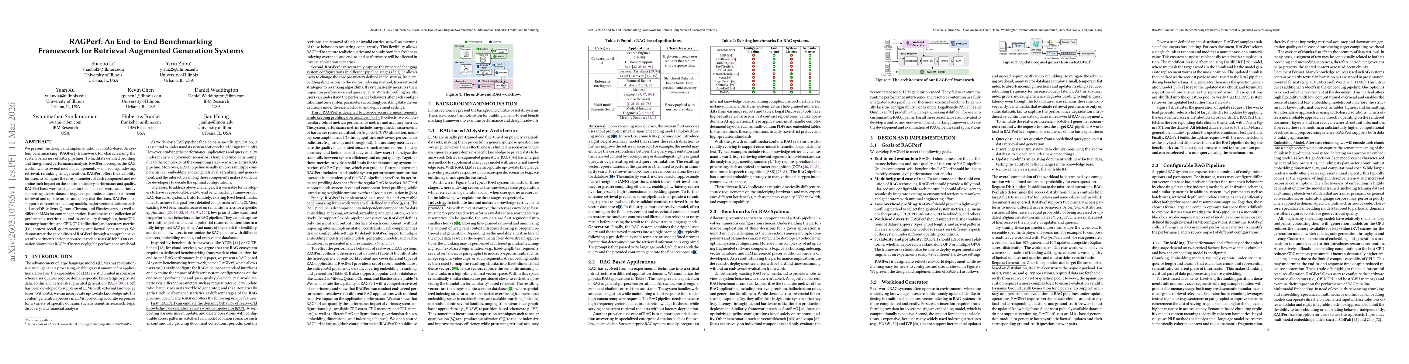 Thumbnail for RAGPerf: An End-to-End Benchmarking Framework for Retrieval-Augmented Generation Systems