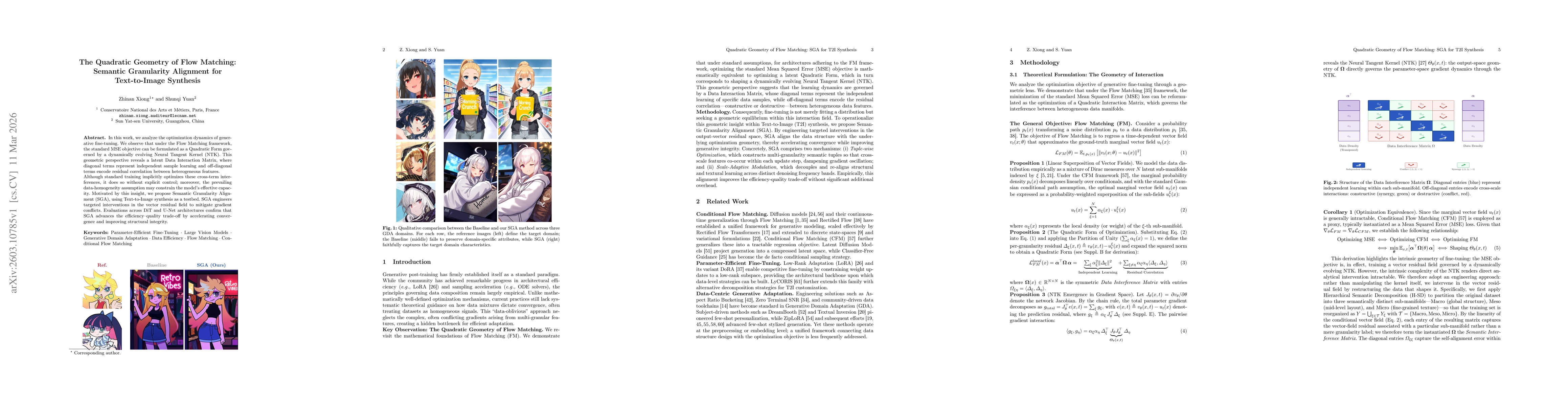Thumbnail for The Quadratic Geometry of Flow Matching: Semantic Granularity Alignment for Text-to-Image Synthesis