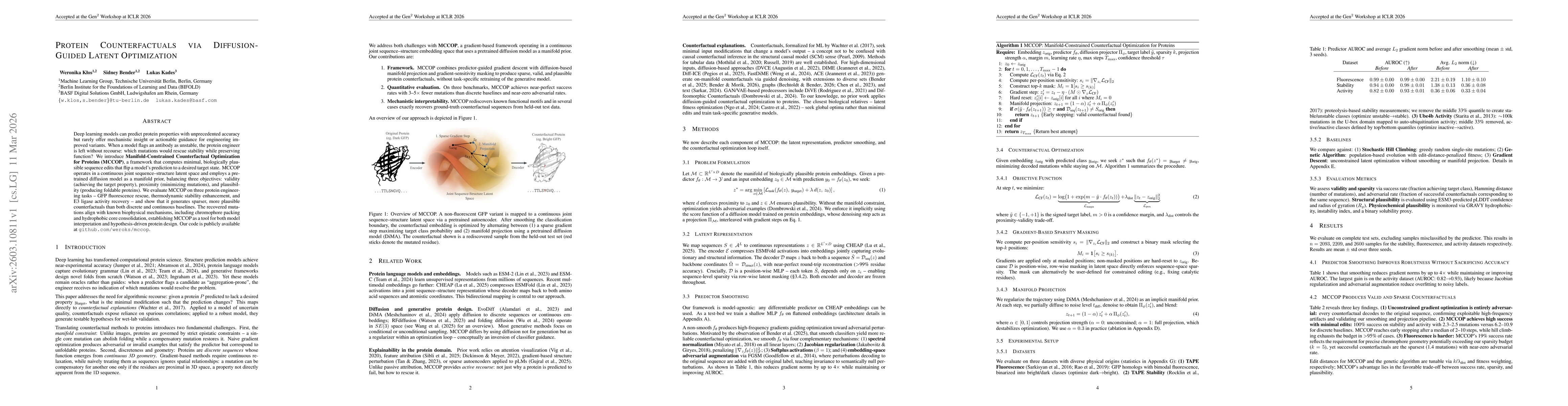 Thumbnail for Protein Counterfactuals via Diffusion-Guided Latent Optimization