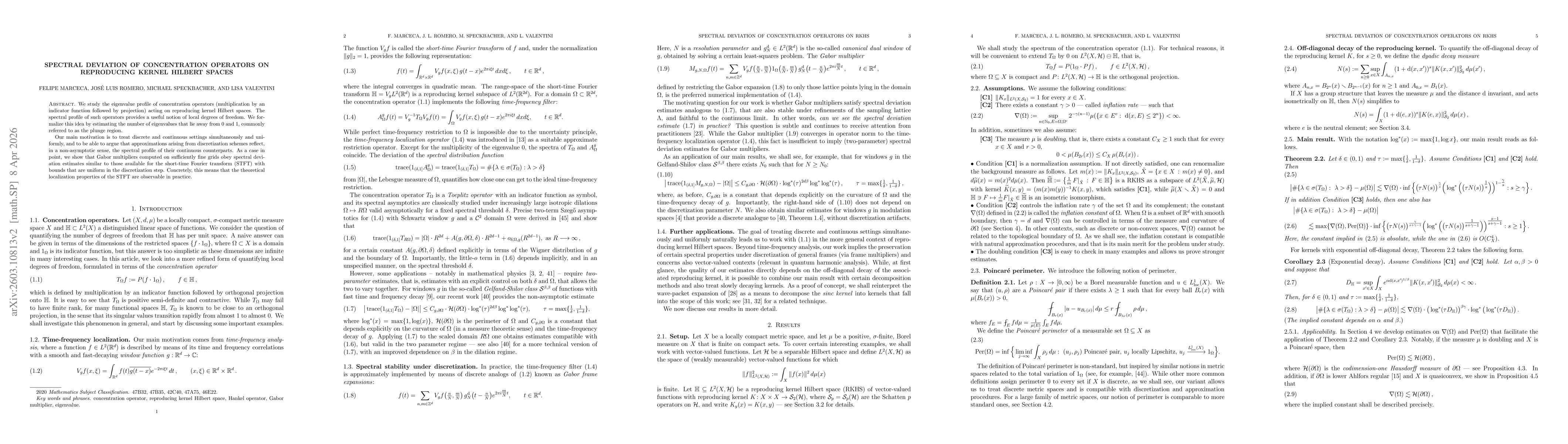 Thumbnail for Spectral deviation of concentration operators on reproducing kernel Hilbert spaces