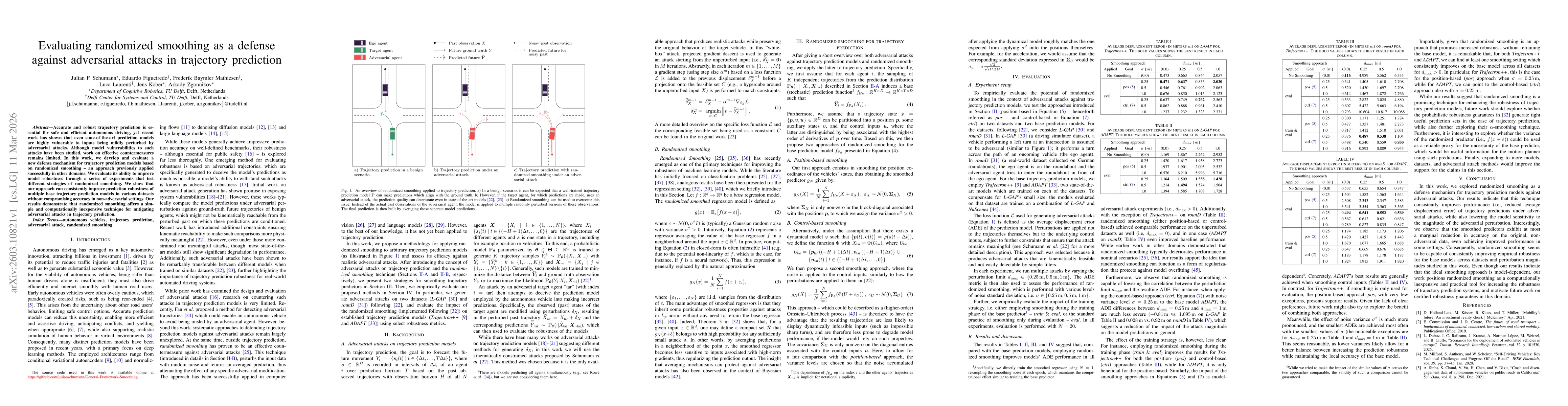 Thumbnail for Evaluating randomized smoothing as a defense against adversarial attacks in trajectory prediction