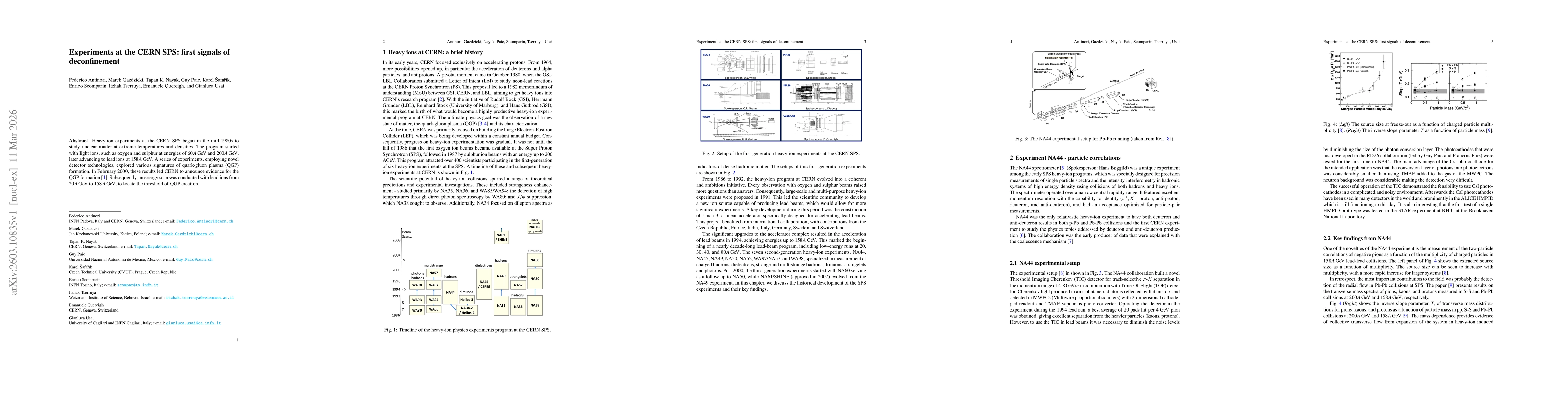 Thumbnail for Experiments at the CERN SPS: first signals of deconfinement