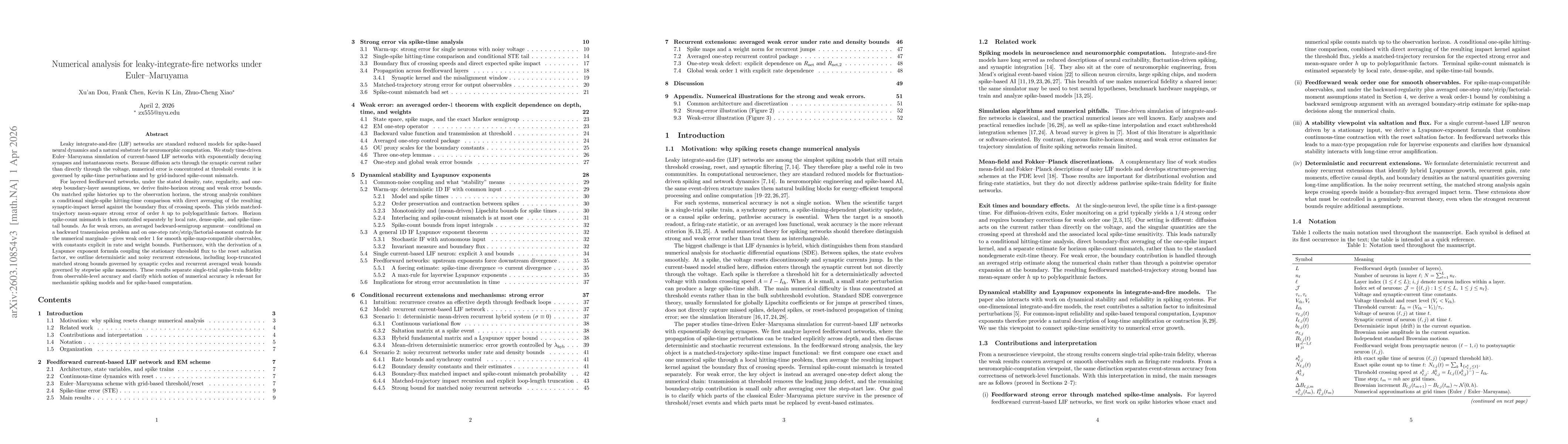 Thumbnail for Numerical analysis for leaky-integrate-fire networks under Euler-Maruyama