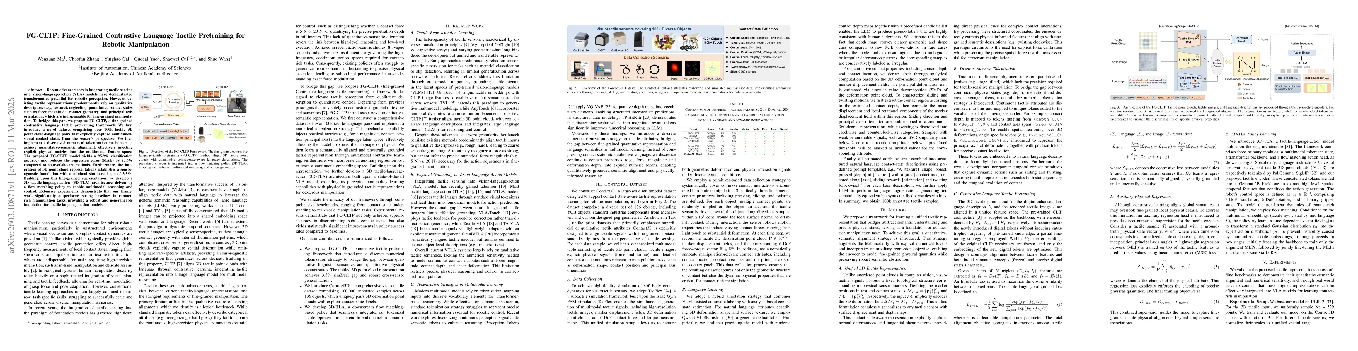 Thumbnail for FG-CLTP: Fine-Grained Contrastive Language Tactile Pretraining for Robotic Manipulation