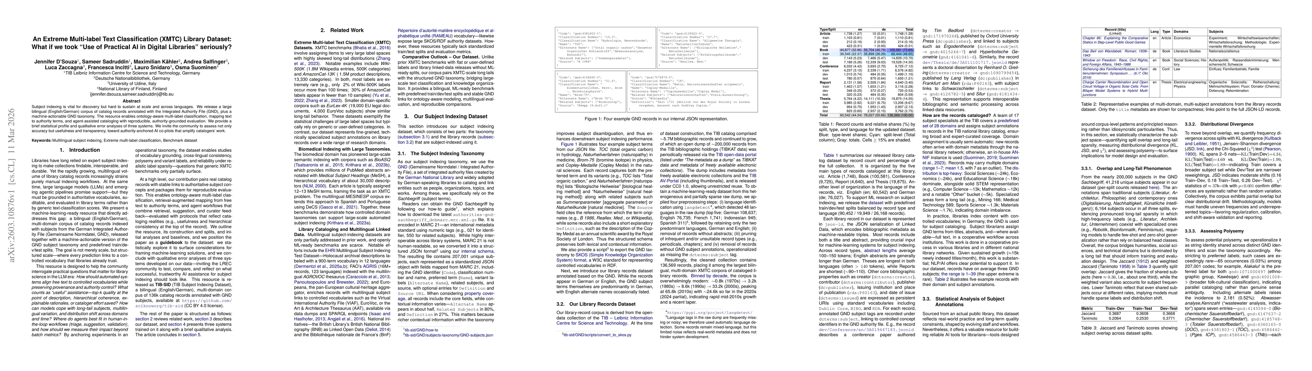 Thumbnail for An Extreme Multi-label Text Classification (XMTC) Library Dataset: What if we took "Use of Practical AI in Digital Libraries" seriously?