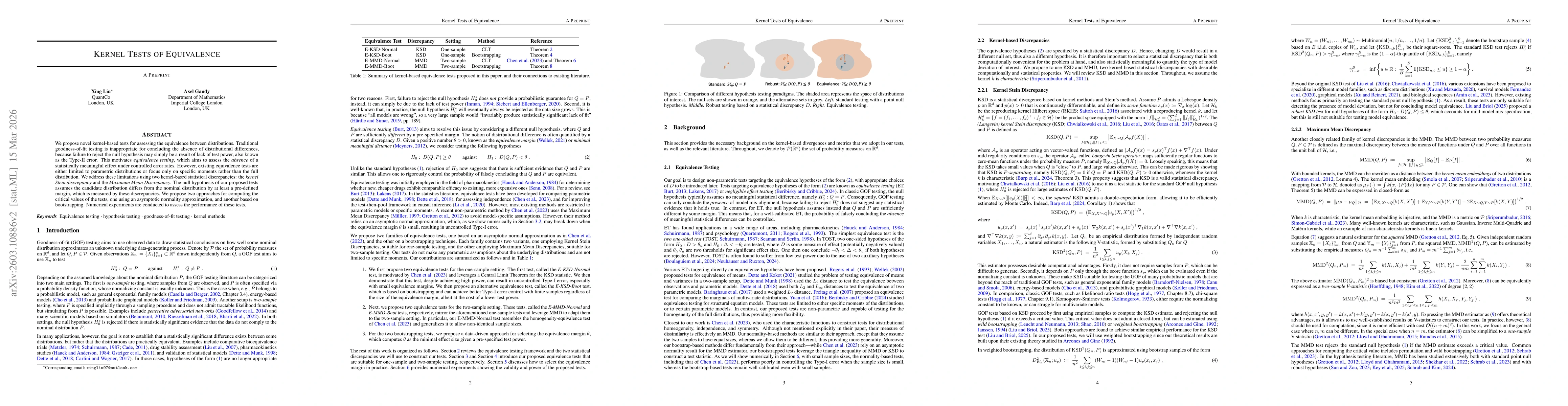 Thumbnail for Kernel Tests of Equivalence