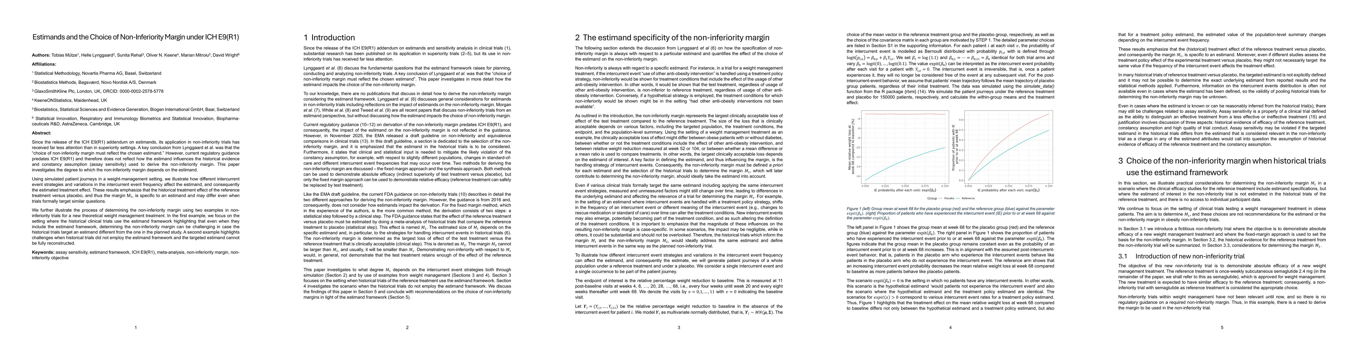 Thumbnail for Estimands and the Choice of Non-Inferiority Margin under ICH E9(R1)