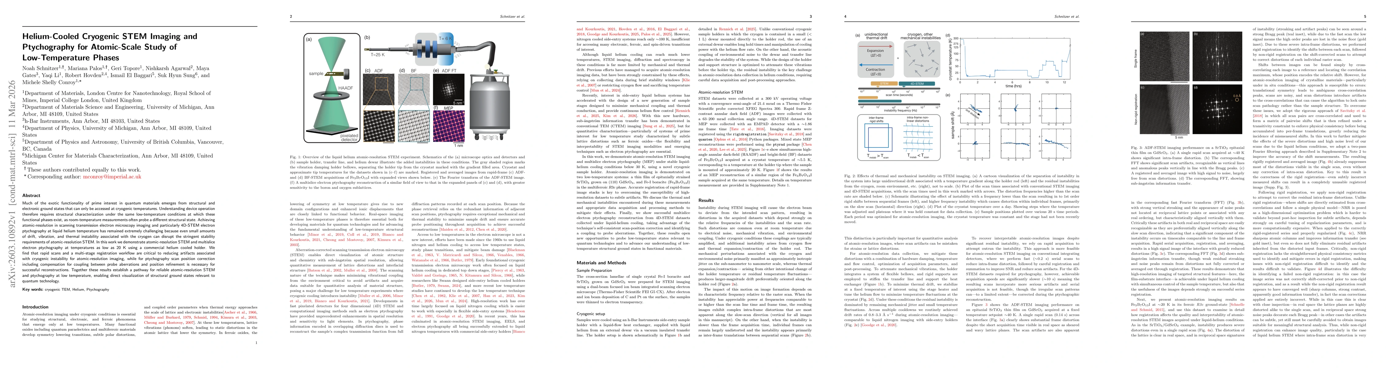 Thumbnail for Helium-Cooled Cryogenic STEM Imaging and Ptychography for Atomic-Scale Study of Low-Temperature Phases