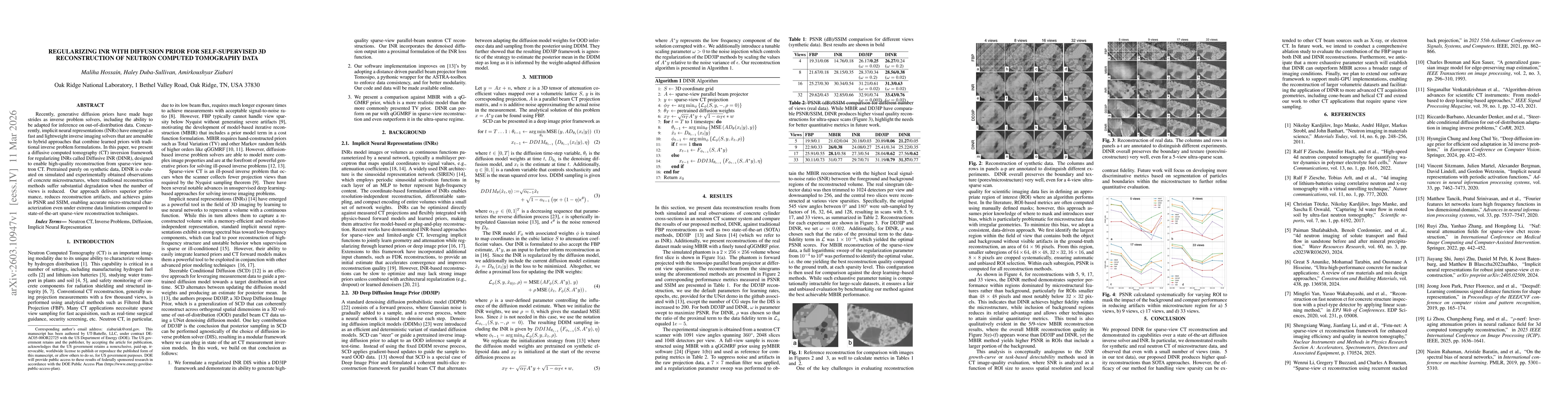 Thumbnail for Regularizing INR with diffusion prior self-supervised 3D reconstruction of neutron computed tomography data