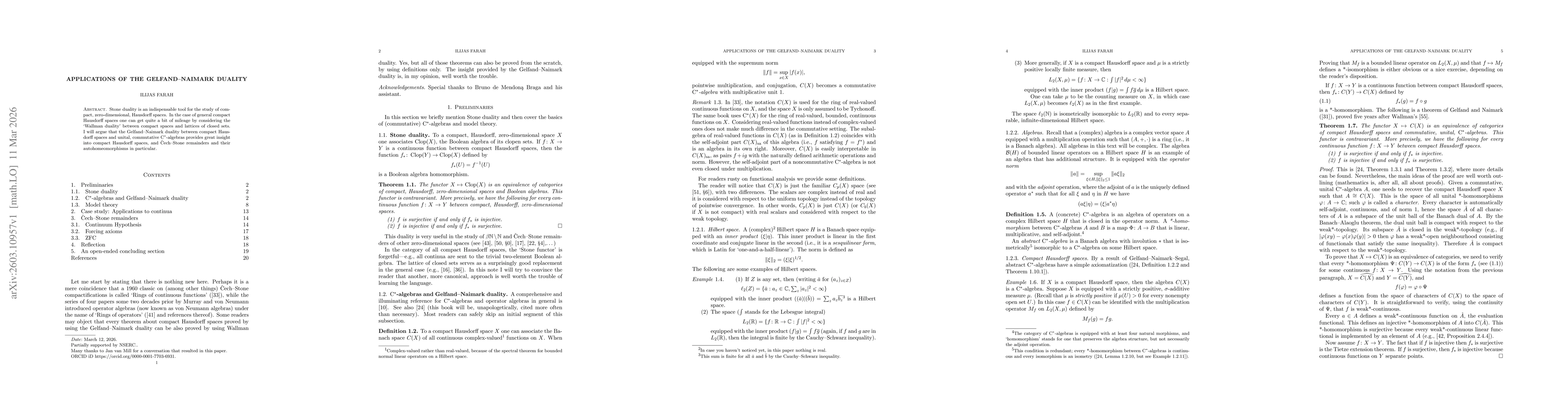 Thumbnail for Applications of the Gelfand--Naimark duality
