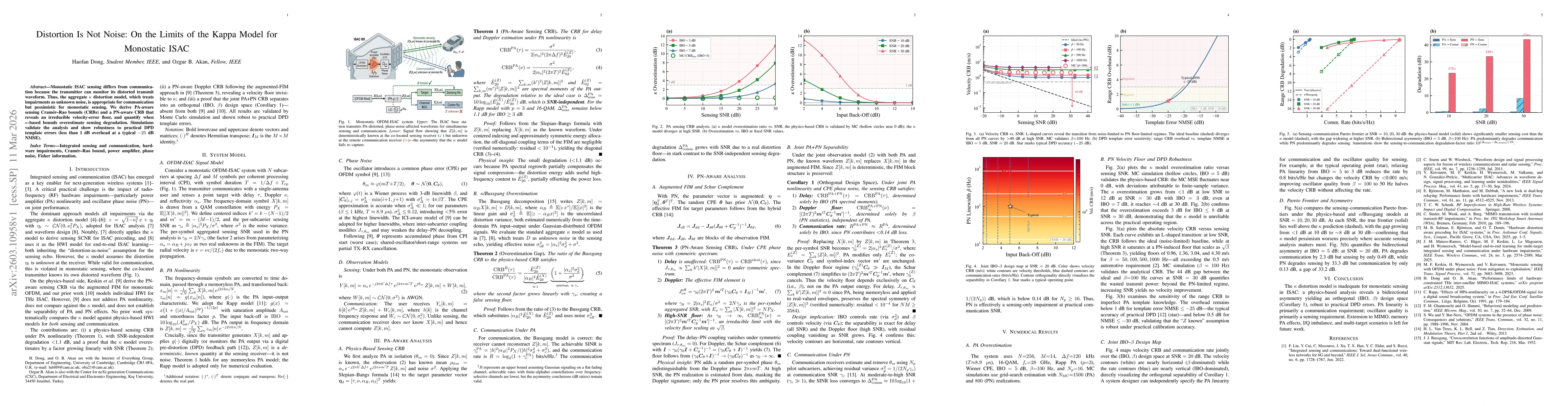 Thumbnail for Distortion Is Not Noise: On the Limits of the Kappa Model for Monostatic ISAC