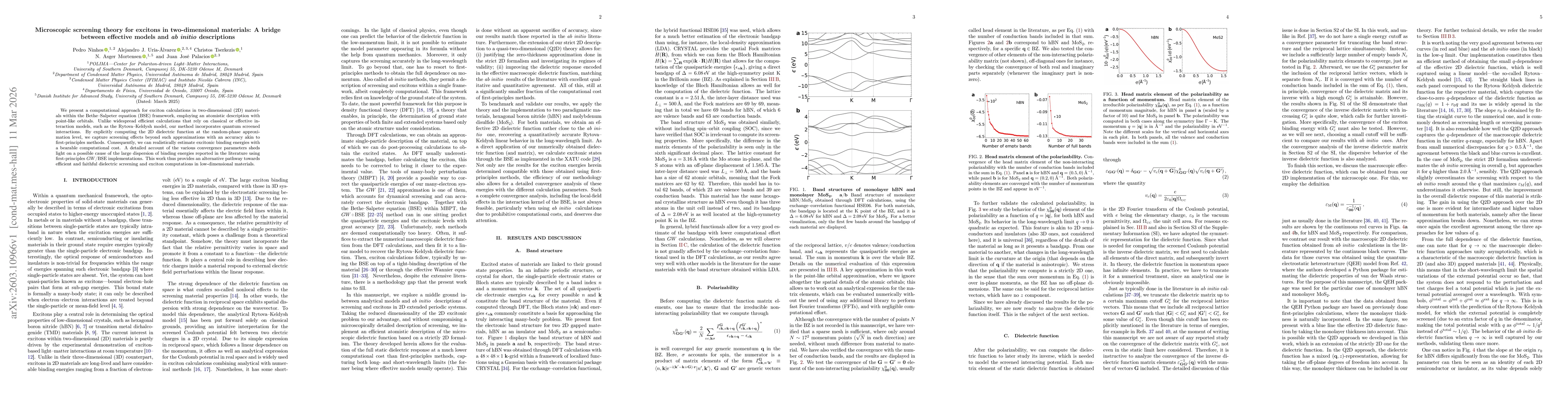 Thumbnail for Microscopic screening theory for excitons in two-dimensional materials: A bridge between effective models and ab initio descriptions