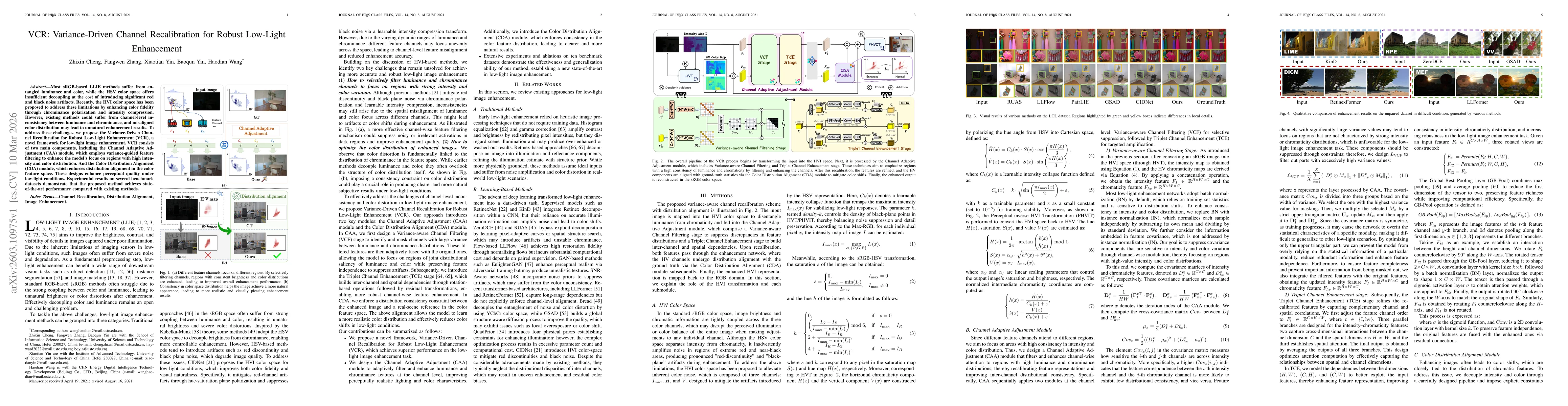Thumbnail for VCR: Variance-Driven Channel Recalibration for Robust Low-Light Enhancement
