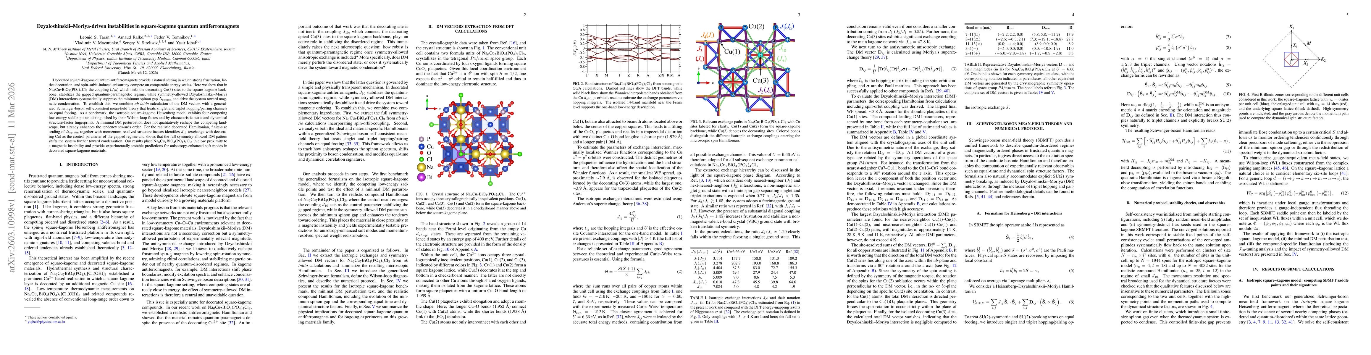 Thumbnail for Dzyaloshinskii-Moriya-driven instabilities in square-kagome quantum antiferromagnets