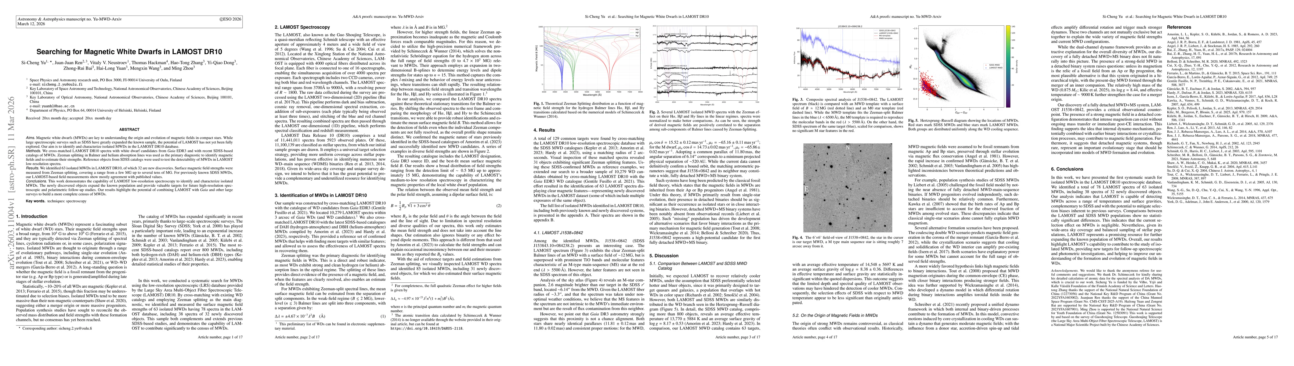 Thumbnail for Searching for Magnetic White Dwarfs in LAMOST DR10