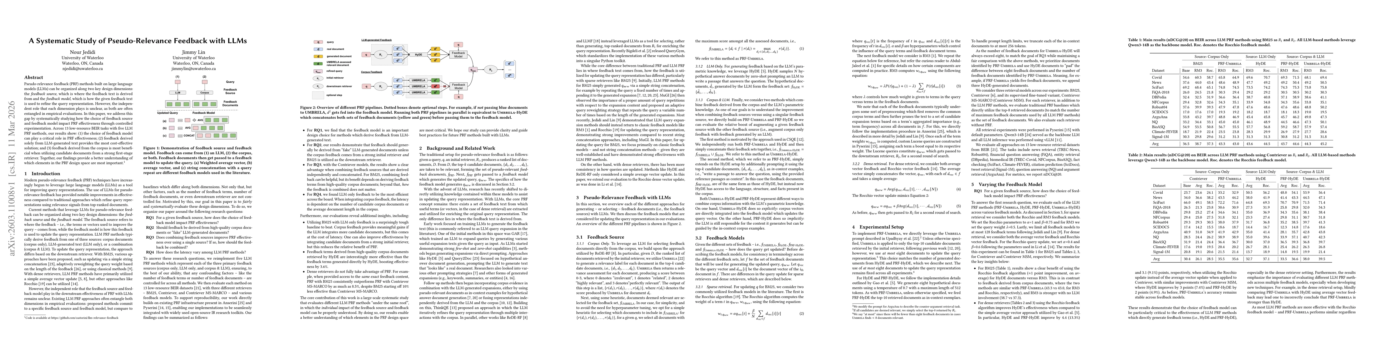 Thumbnail for A Systematic Study of Pseudo-Relevance Feedback with LLMs