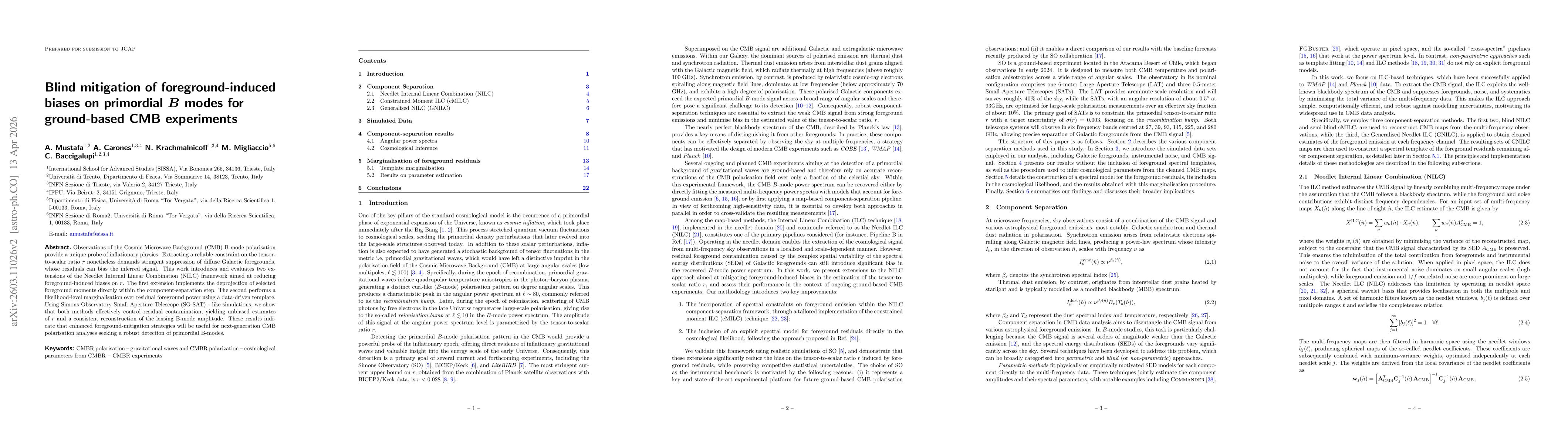 Thumbnail for Blind mitigation of foreground-induced biases on primordial $B$ modes for ground-based CMB experiments
