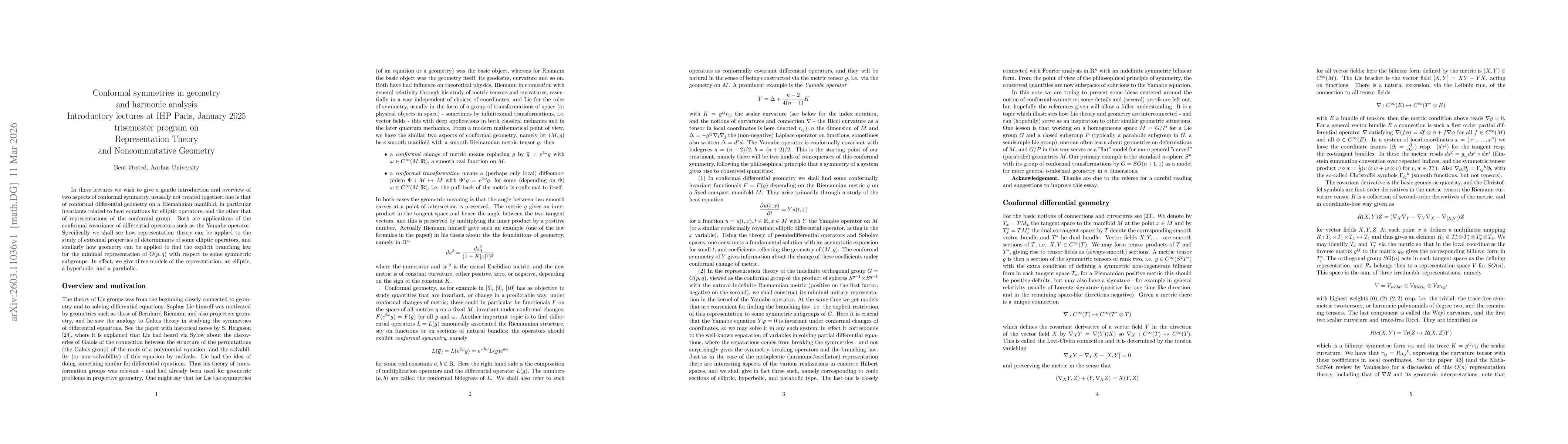 Thumbnail for Conformal symmetries in geometry and harmonic analysis