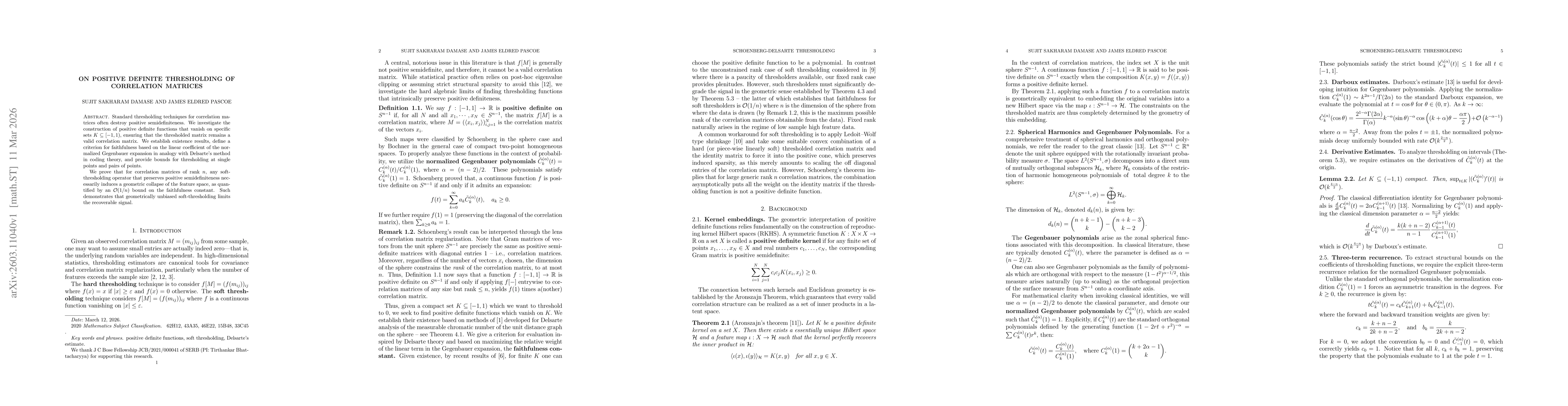 Thumbnail for On positive definite thresholding of correlation matrices