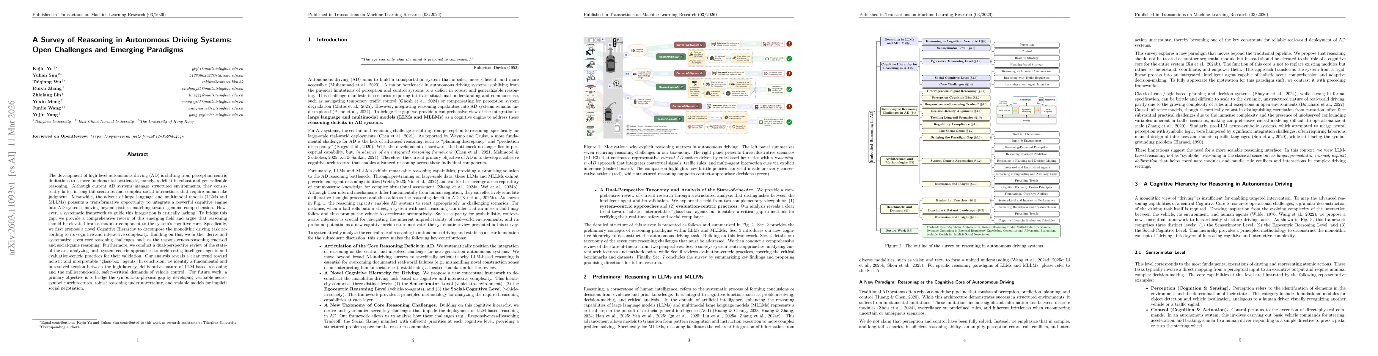 Thumbnail for A Survey of Reasoning in Autonomous Driving Systems: Open Challenges and Emerging Paradigms